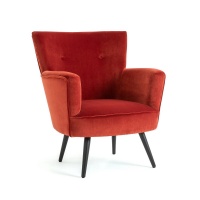 Кресло Велюровое William единый размер красный AM.PM  фото, kupilegko.ru